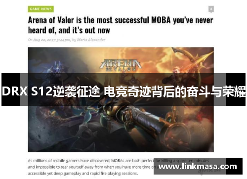 DRX S12逆袭征途 电竞奇迹背后的奋斗与荣耀 DRX S12逆袭征途 电竞奇迹背后的奋斗与荣耀